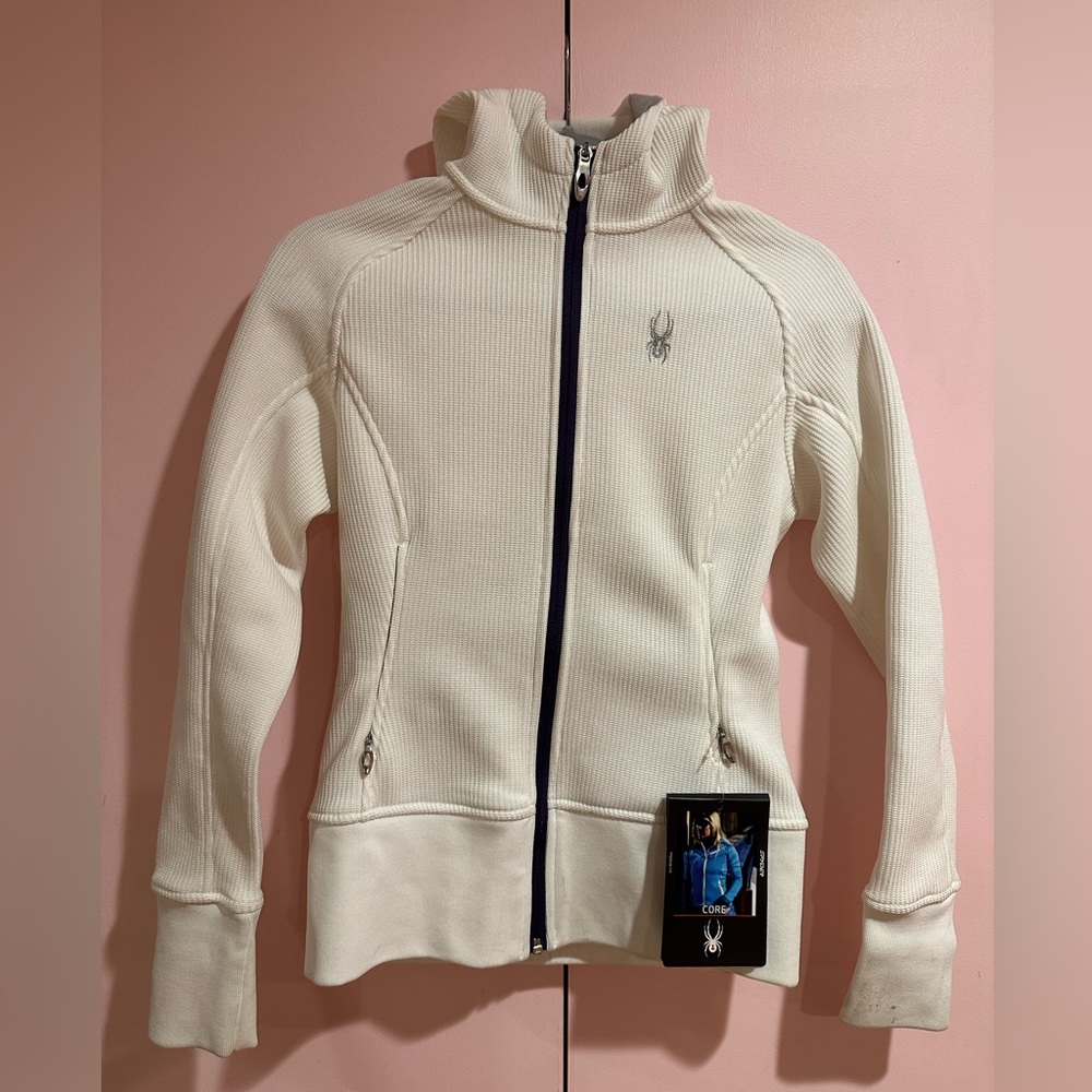 Women’s white spyder jacket - NEW WITH TAGS